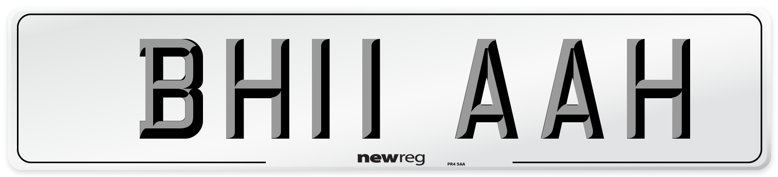 BH11 AAH Number Plate from New Reg